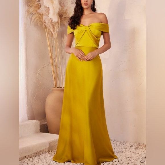 COPY - Plus size emerald, black, yellow, burgundy, blue, off shoulder formal dr… - Picture 7 of 10